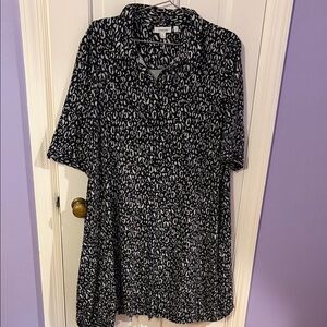 Chico’s Black and White Patterned Dress